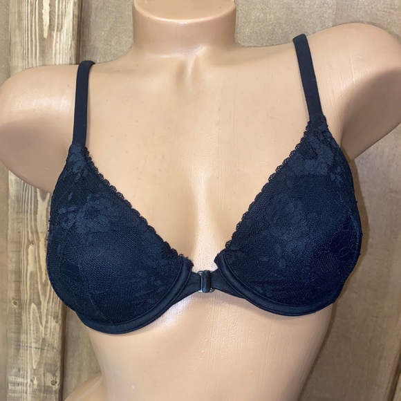 Victoria’s Secret bra body by Victoria perfect coverage black 34B front closure - Picture 1 of 15